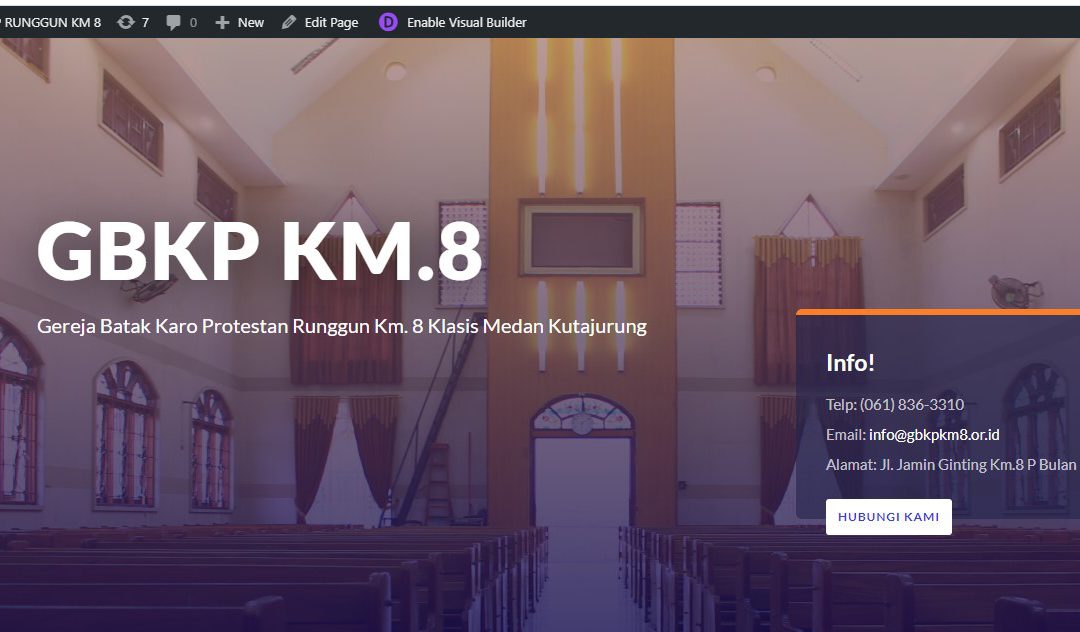 Web site GBKP KM8 Padang bulan, Medan